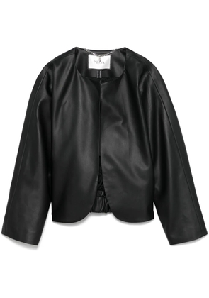 NISSA faux-leather jacket - Black