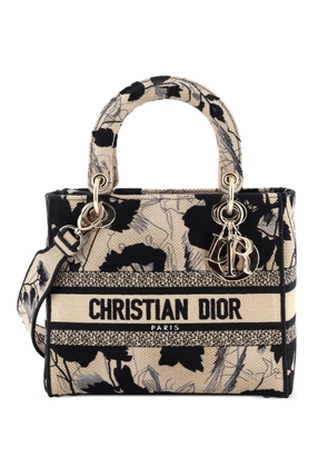 Christian Dior Pre-Owned Lady D-Lite Bag Embroidered Canvas Medium satchel - Black