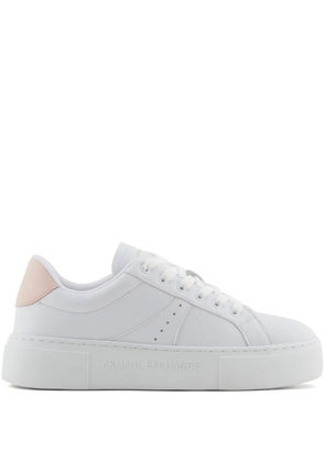 Armani Exchange logo-embossed sneakers - White