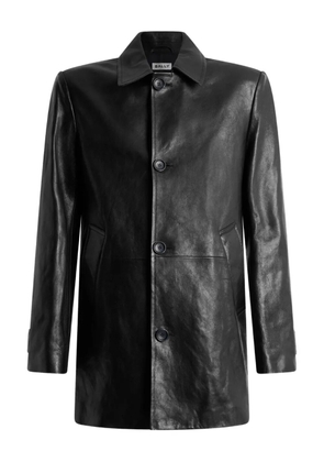 Bally Car horn-button leather coat - Black