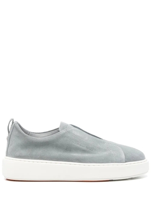Santoni suede sneakers - Blue