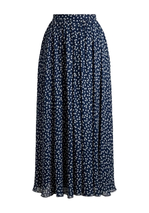 Ralph Lauren Collection Rebekah geometric-print midi skirt - Blue