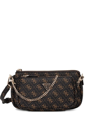 GUESS USA monogram chain cross-body bag - Brown