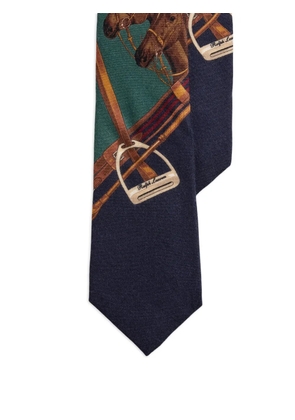 Ralph Lauren Purple Label equestrian-print tie - Blue