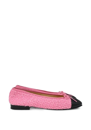 CHANEL Pre-Owned CC Cap-Toe bow ballet flats - Pink