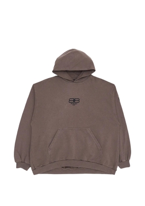Balenciaga embroidered oversized hoodie - Brown