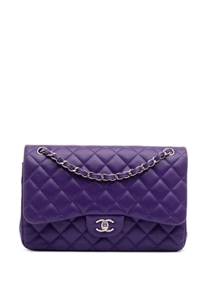 CHANEL Pre-Owned 2015-2016 Jumbo Classic Lambskin Double Flap shoulder bag - Purple