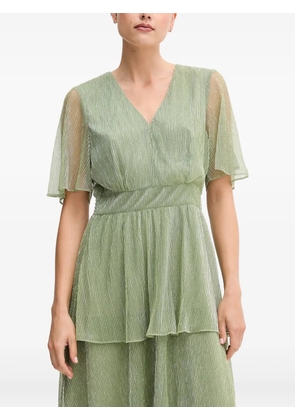 OUI tiered V-neck maxi dress - Green