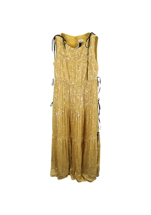 ERDEM tie-detail dress - Yellow