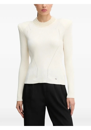 Gaudi pearl-embellished sweater - Neutrals