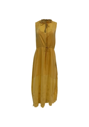 Chloé Vintage embroidered midi dress - Yellow