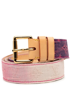 Louis Vuitton Pre-Owned 2010 Monogram Denim belt - Pink