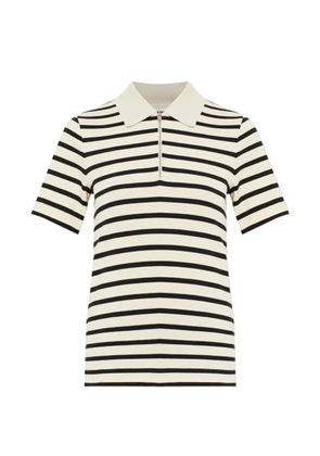 JIL SANDER+ striped zip-up polo top - Neutrals