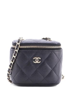 CHANEL Pre-Owned Classic Vanity Case with Chain Quilted Caviar Mini pouch - Black