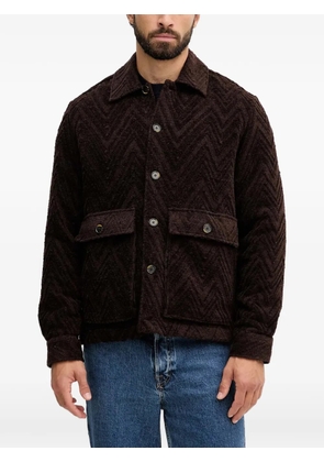 Mos Mosh MMGLuis Clair jacquard flap-pocket jacket - Brown