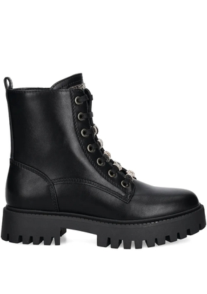 GUESS USA embellished lace-up boots - Black