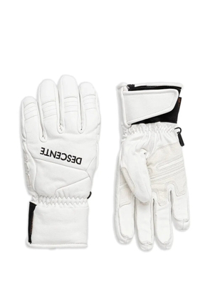 DESCENTE leather ski gloves - White