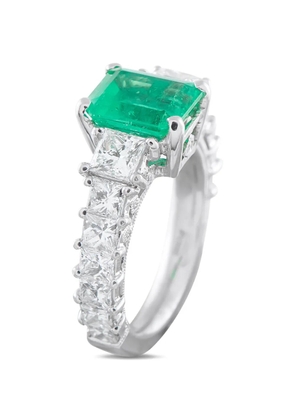 LB Exclusive emerald and diamond ring - Silver