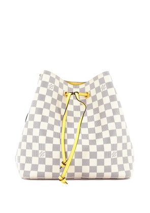 Louis Vuitton Pre-Owned NeoNoe Handbag Damier with Leather MM bucket bag - White