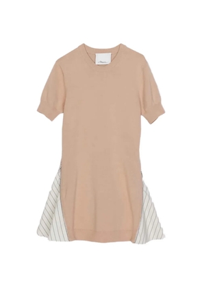 3.1 Phillip Lim zip-detail striped mini dress - Neutrals