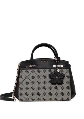 GUESS USA Melinda flower-charm monogram tote bag - Black