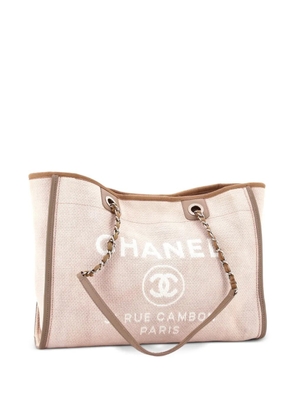 CHANEL Pre-Owned Deauville Canvas Medium tote bag - Neutrals