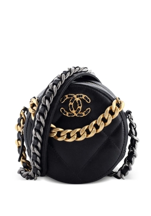 CHANEL Pre-Owned 19 Round with Chain Quilted Leather clutch bag - Black