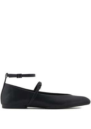 Armani Exchange pointed-toe ballerina shoes - Black