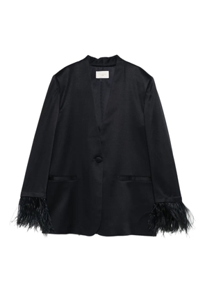 Montedoro feather-trim blazer - Blue