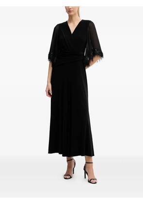 Joseph Ribkoff fringed V-neck jumpsuit - Black