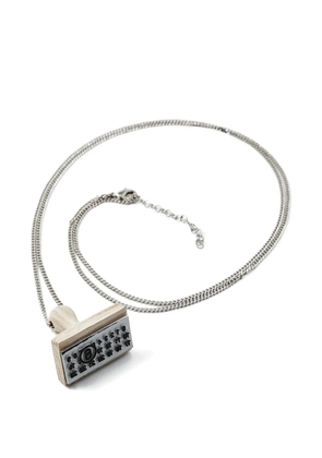 MM6 Maison Margiela stamp pendant necklace - Silver