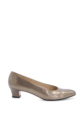 Ferragamo Pre-Owned metallic leather pumps - Brown