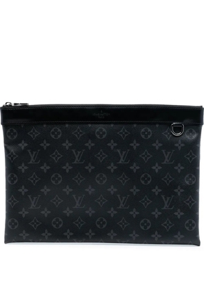 Louis Vuitton Pre-Owned 2019 Monogram Eclipse Discovery Pochette GM clutch bag - Black