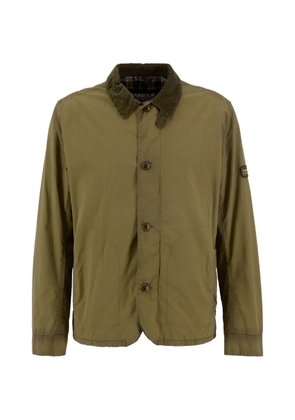 Barbour International corduroy-collar cotton jacket - Green