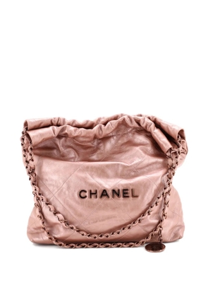 CHANEL Pre-Owned 22 Chain Quilted Calfskin Small hobo bag - Metallic