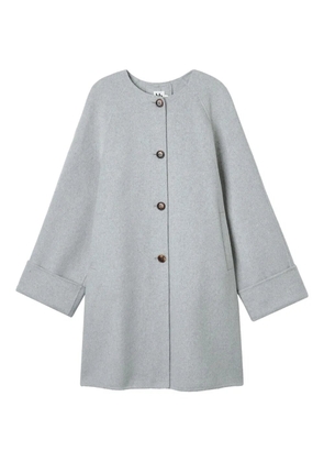 b+ab tie-neck button coat - Grey