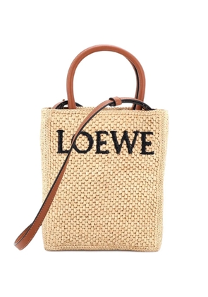 Loewe Pre-Owned A5 Tote Raffia and Leather crossbody bag - Brown