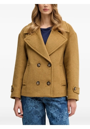 Sisley buttoned V-neck jacket - Yellow