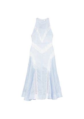 SANDRO lace striped midi dress - Blue