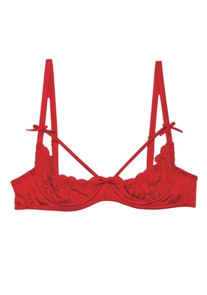 Fleur Du Mal Charlotte Peekaboo bra - Red
