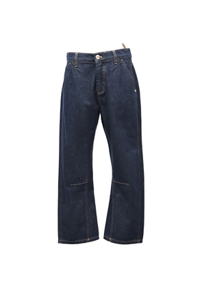 Brunello Cucinelli Vintage high-rise straight trousers - Blue