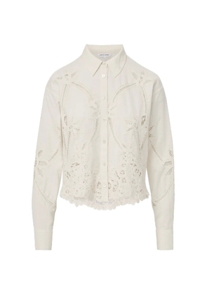 Veronica Beard Aderes embroidered lace shirt - White