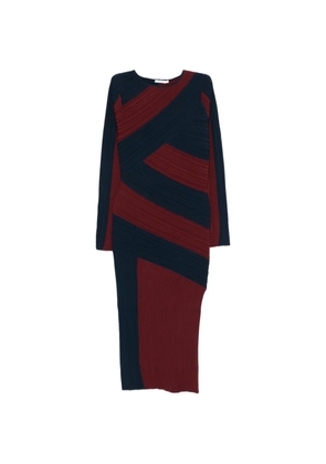 Patrizia Pepe sculptural knitted midi dress - Red