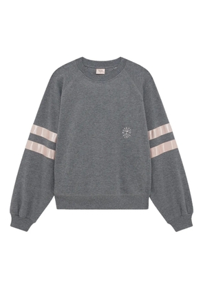 Repetto satin-stripe crew-neck sweatshirt - Grey