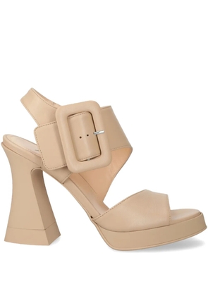 AGL 120mm leather sandals - Neutrals