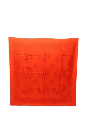 Hermès Pre-Owned Carres 90 printed silk scarf - Orange