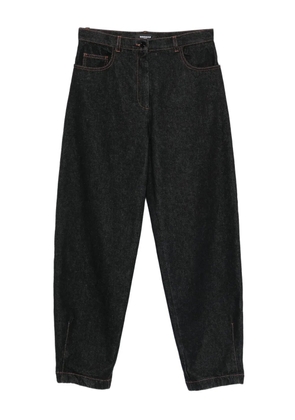 Rochas logo-embroidered jeans - Black