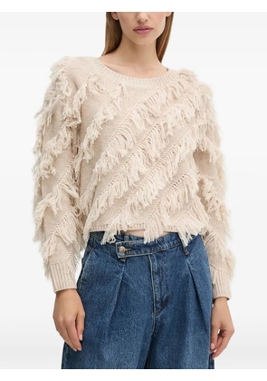 OUI fringed sweater - Neutrals
