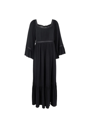 Chloé Vintage lace-trimmed tiered maxi dress - Black