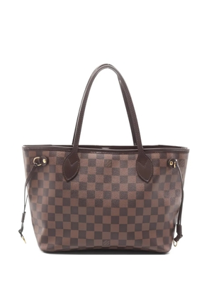 Louis Vuitton Pre-Owned 2015 Neverfull PM checked shoulder bag - Brown